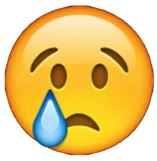 😢 emoji, menangis, sedih, air mata, perasaan, ekspresi telegram sticker