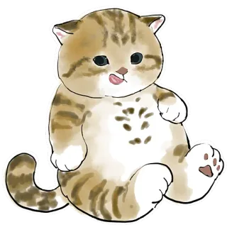 😋 猫, 子猫, 可愛い, 動物, ステッカー, ペット, 愛らしい, 家庭的 telegram sticker