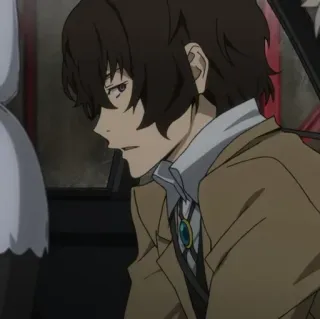 ✨ Dazai Osamu Bungou Stray Dogs อนิเมะ, ดาไซ โอซามุ, Bungou Stray Dogs, ตัวละคร, ภาพเหมือน telegram sticker