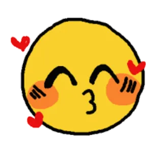 😘 emoji, amor, beijo, coração, fofo, corar, carinhoso telegram sticker