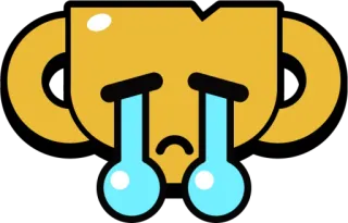 🏆 トロフィー, 泣く, 悲しい, 金色, 絵文字, アイコン telegram sticker