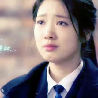 😢 슬픈 데... sad, crying, woman, korean, tears whatsapp sticker