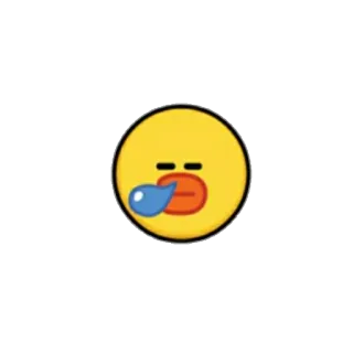 😪 漫画, 黄色, キャラクター, よだれ telegram sticker