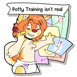✍️ Potty Training isn't real telegram sticker