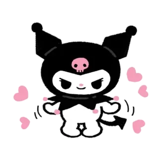 💕 Kuromi 쿠로미, 산리오, 만화, 귀여운, 캐릭터, 깜찍한 telegram sticker