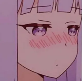 🍑 Anime, Ragazza, Arrossire, Cartone animato, Carino telegram sticker