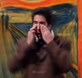 🦕 Ross Geller amis, série tv, art, cri, drôle telegram sticker