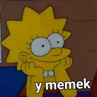 ☺ Lisa Simpson The Simpsons y memek 漫画, ミーム, アニメ, 面白い, リサ・シンプソン telegram sticker