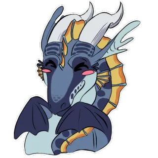 😊 draak, fantasy, schattig, cartoon, dier, illustratie, sticker telegram sticker