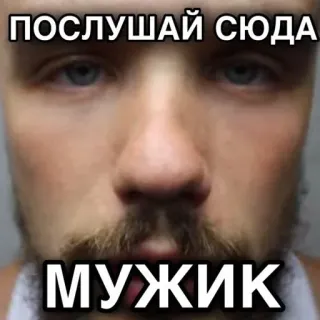 👁️ ПОСЛУШАЙ СЮДА
МУЖИК man, face, russian, serious, person, male telegram sticker