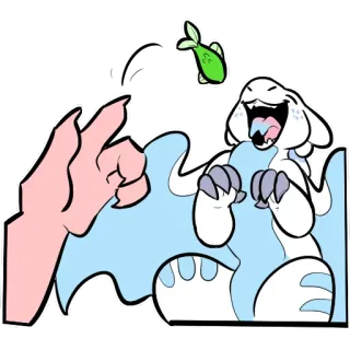 🐠 Dessin animé, Monstre, Poisson, Joyeux, Drôle, Mignon telegram sticker