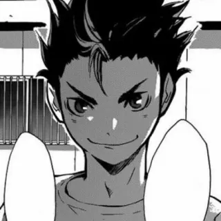 🖇 Yu Nishinoya Haikyu!! อนิเมะ, มังงะ, ไฮคิว!!, ยูนิจิโนยะ, นิชิโนยะ, วอลเลย์บอล, คาราสึโนะ telegram sticker