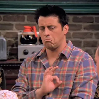 👌 Joey Friends joey tribbiani, matt leblanc, friends, série tv, comédia, sinal de ok telegram sticker