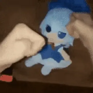 🤕 봉제인형, 장난감, 때리기, 폭력, 손 telegram sticker