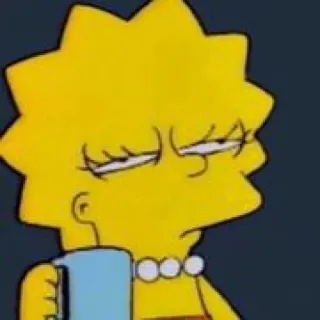 💜 Lisa Simpson The Simpsons 리사 심슨, 심슨 가족, 만화 캐릭터, 웃긴, 빈정거리는 telegram sticker