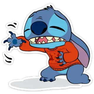 🥴 Stitch สติทช์, ดิสนีย์, การ์ตูน, ตัวละคร, ลิโล่ แอนด์ สติทช์ telegram sticker