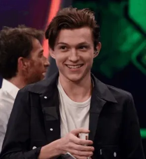 😏 Tom Holland actor, celebrity, man, smile whatsapp sticker