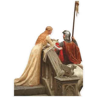 👩‍❤️‍👨 knight, lady, medieval, romance, armor, fantasy telegram sticker
