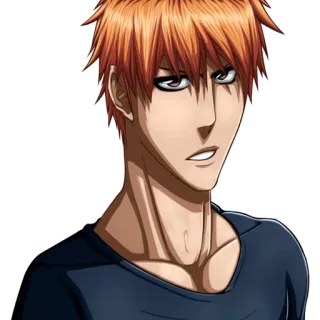 😒 Ichigo Kurosaki Bleach Аниме, Манга, Ичиго, Блич, Персонаж telegram sticker