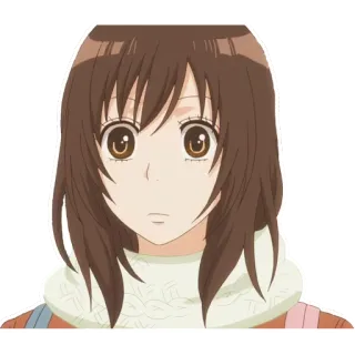 😶 anime girl, cartoon, portrait, cute, animated whatsapp sticker