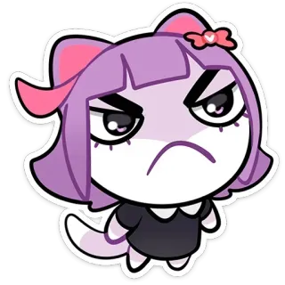 😠 mèo, động vật, hoạt hình, tức giận, dễ thương, nhãn dán whatsapp sticker
