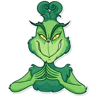 😈 Grinch Grinch, Navidad, Dibujos animados, Fiestas, Verde whatsapp sticker