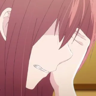 📍 Anime, Chica, Triste, Llorando, Emocional, Cara telegram sticker
