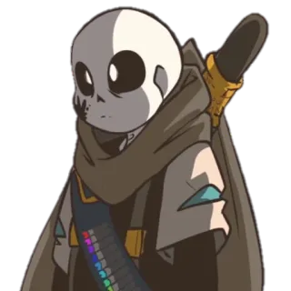 😐 Ink Sans undertale, sans, skeleton, ink, art, artist telegram sticker