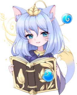 🐱 Аниме, Каваи, Девушка-кошка, Милый, Манга telegram sticker