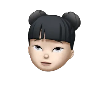 👧 эмодзи, женщина, лицо, девушка, пучок telegram sticker