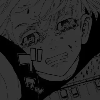 🕳 anime, crying, sad, manga telegram sticker