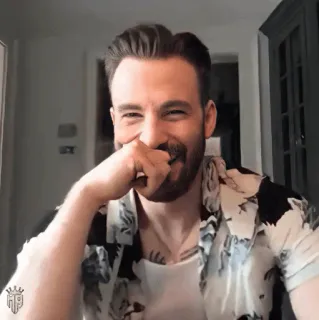 🇺🇸 Chris Evans 유명인, 배우, 남자, 미소, 인물사진 telegram sticker