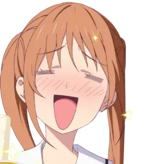 👩 Anime, Garota, Feliz, Bonito, Alegre telegram sticker