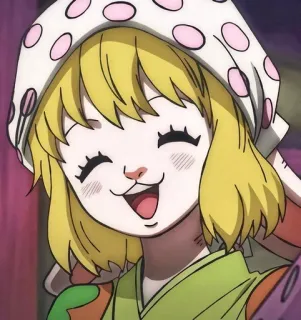 🥕 Carrot One Piece アニメ, ワンピース, キャロット, キャラクター, ファンアート whatsapp sticker