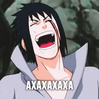 😂 Sasuke Naruto AXAXAXAXAXA Anime, Manga, Rire, Sasuke, Naruto telegram sticker