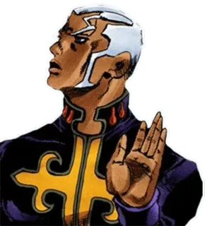 ✋ Enrico Pucci JoJo's Bizarre Adventure Anime, Manga, Jojo, Enrico Pucci, Personnage, Illustration whatsapp sticker