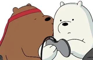 😙 We Bare Bears Bären, Cartoon, Niedlich, TV-Serie, We Bare Bears, Eisbär, Grizz telegram sticker