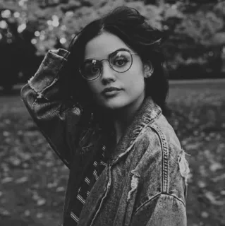 🥀 woman, glasses, portrait, jacket, female telegram sticker