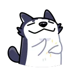 👏 狗, 动物, 可爱, 哈士奇, 微笑 whatsapp sticker