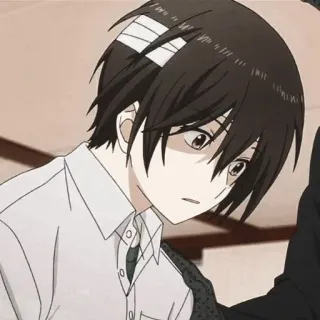 🖇 anime, boy, bandage, white shirt, character telegram sticker