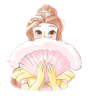 😯 Belle Beauty and the Beast Belle, Beauty and the Beast, Disney, Princess, Fan telegram sticker