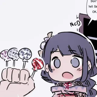 🪁 NOD sucette, animé, chibi, mignon, dessin whatsapp sticker