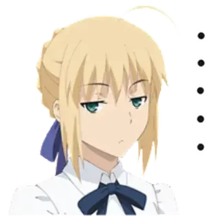🧐 Saber anime, saber, fate, character, girl whatsapp sticker