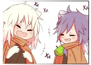 😄 Xa Xa Xa Аниме, Чиби, Каваий, Милый, Персонажи, Груша, Смех telegram sticker