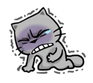 😰 Katze, traurig, weinen, Cartoon, Emotion, Sticker telegram sticker