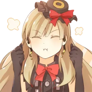 😤 Аниме девушка, Милый, Мультфильм, Манга, Персонаж telegram sticker