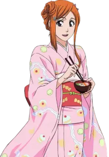 🍱 Orihime Inoue Bleach anime, character, japanese, kimono, orihime inoue, bleach, girl telegram sticker