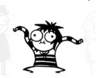 😝 Desenho animado, Personagem, Ilustração, Preto e branco, Arte, Engraçado whatsapp sticker