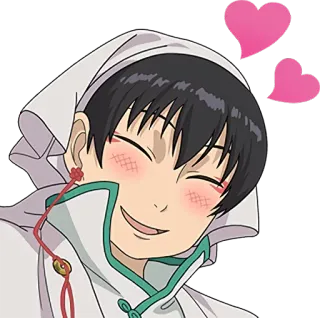 😍 アニメ, 笑顔, 可愛い, ハート, 照れ telegram sticker