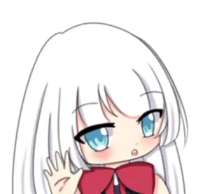 ✋ Anime, Mädchen, süß, kawaii, Chibi telegram sticker